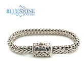 Handwoven Silver Bracelet- 7.5 Inches